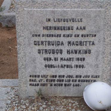 HAWKINS Getruida Magrita Strobos 1929-1950