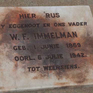 IMMELMAN W.F. 1869-1942