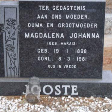 JOOSTE Magdalena Johanna nee MARAIS 1898-1981