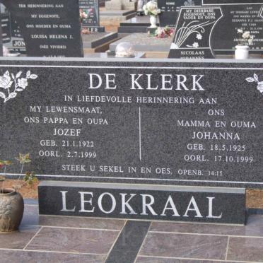 KLERK Jozef, de 1922-1999 &amp; Johanna 1925-1999
