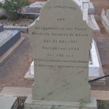 KLERK Henderik Jacobus, de 1871-1942