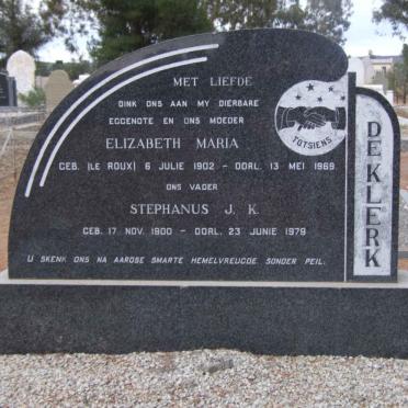 KLERK Stephanus J.K., de 1900-1979 &amp; Elizabeth Maria LE ROUX 1902-1969