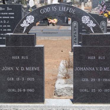 MERWE John, v.d. 1905-1980 &amp; Johanna 1904-1974