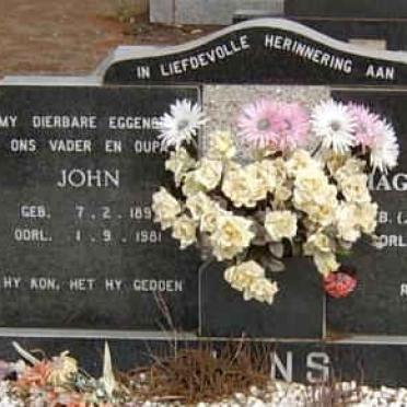 MANS John 189?-1981 &amp; Magdalena F.J. JOOSTE 1918-2005