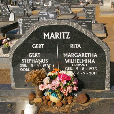 MARITZ Gert Stephanus 1927- &amp; Margaretha Wilhelmina JORDAAN 1933-2011