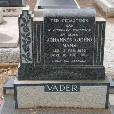 MANS Johannes 1892-1958