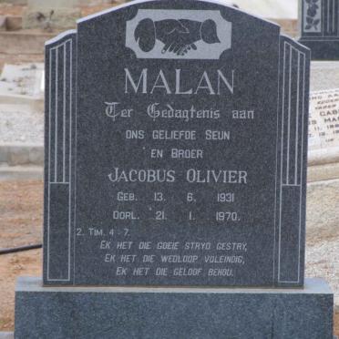 MALAN Jacobus Olivier 1931-1970
