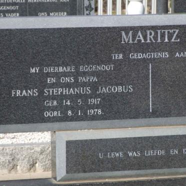 MARITZ Frans Stephanus Jacobus 1917-1978