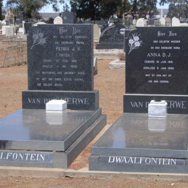 MERWE Petrus J.H., van der 1916-1988 &amp; Anna D.J. 1921-1990