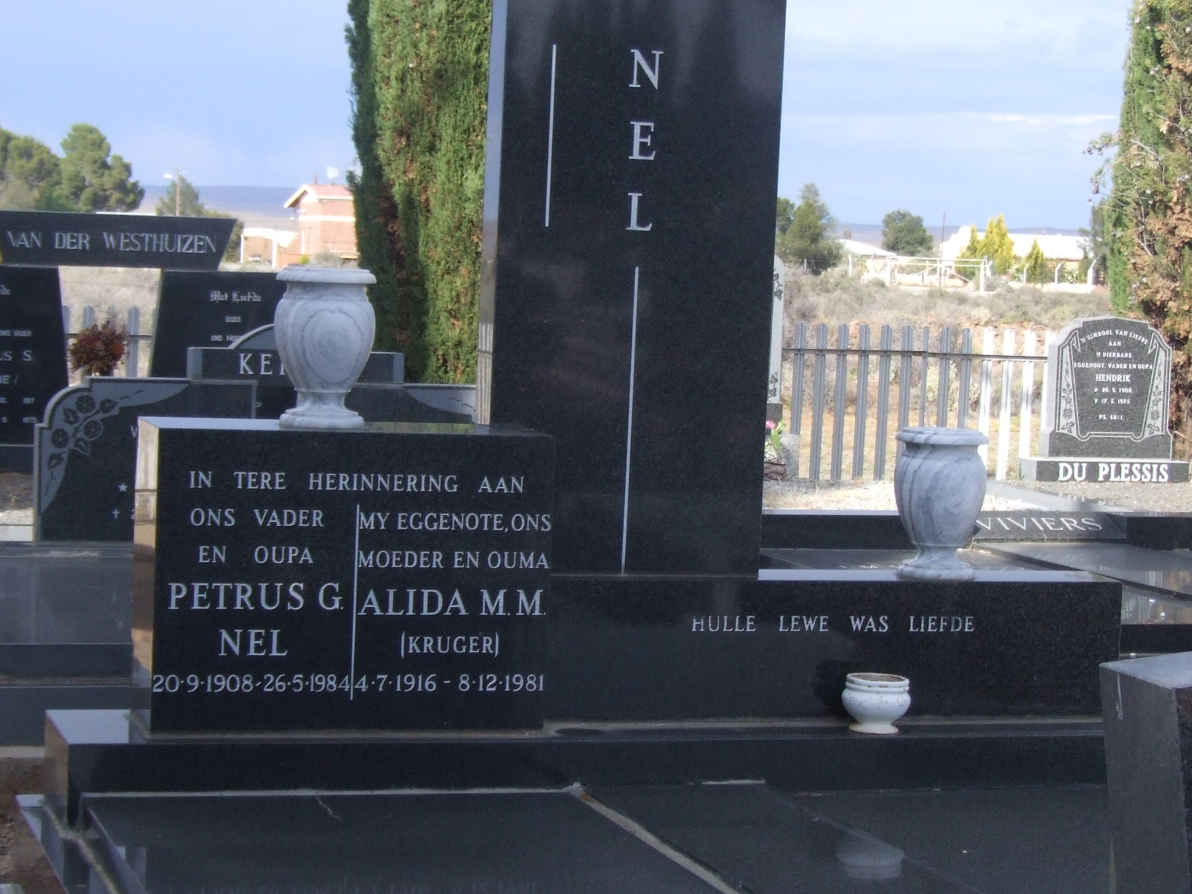 NEL Petrus G. 1908-1984 & Alida M.M. KRUGER 1916-1981