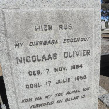 OLIVIER Nicolaas 1884-1958