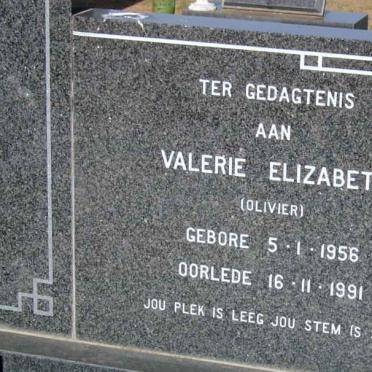 OLIVIER Valerie Elizabeth 1956-1991