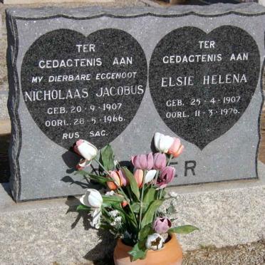 OLIVIER Nicholaas Jacobus 1907-1966 &amp; Elsie Helena 1907-1976
