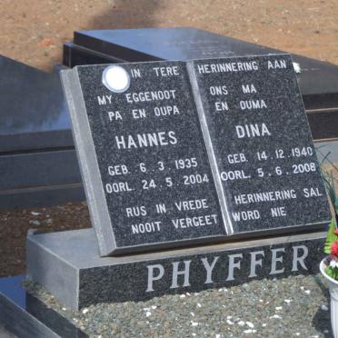PHYFFER Hannes 1935-2004 &amp; Dina 1940-2008