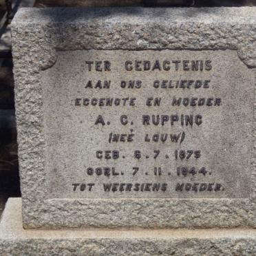 RUPPING A.C. nee LOUW 1875-1944