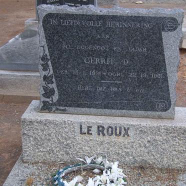 ROUX Gerrit D., le 1921-1961