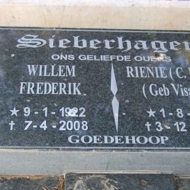 SIEBERHAGEN Willem Frederik 1922-2008 &amp; C.H.M. VISAGIE 1926-2004