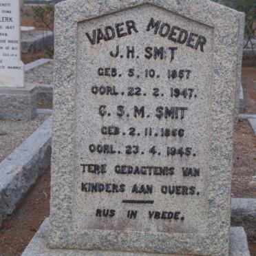 SMIT J.H. 1857-1947 &amp; C.S.M. 1866-1945