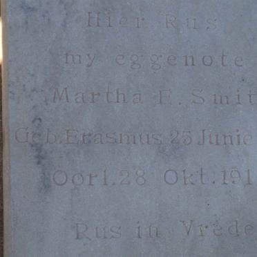 SMIT Martha E. nee ERASMUS 1875-1918