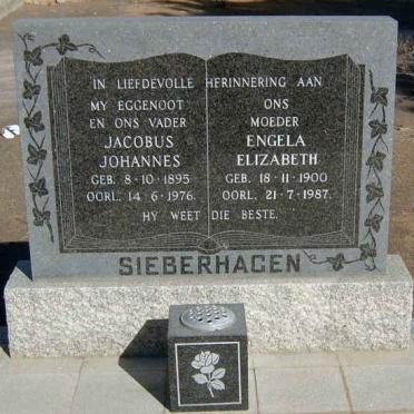 SIEBERHAGEN Jacobus Johannes 1895-1976 &amp; Engela Elizabeth 1900-1987