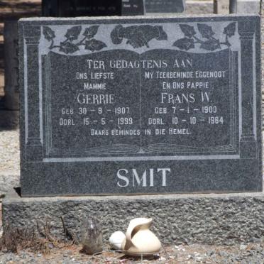 SMIT Frans W. 1900-1964 &amp; Gerrie 1907-1999