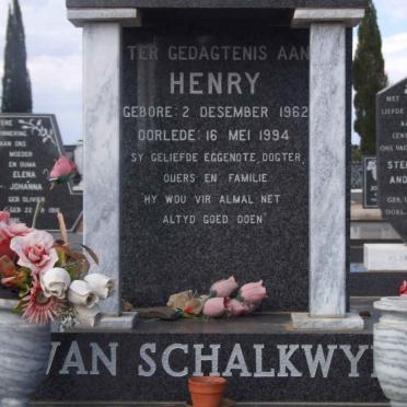 SCHALKWYK Henry, van 1962-1994