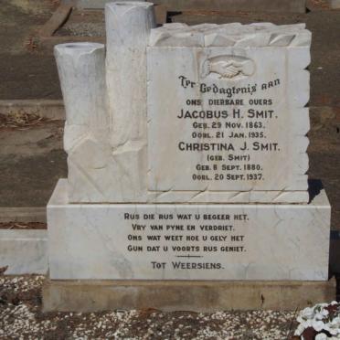 SMIT Jacobus H. 1863-1935 &amp; Christina J. SMIT 1880-1937
