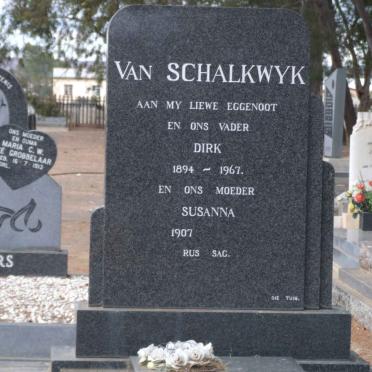 SCHALKWYK Dirk, van 1894-1967 &amp; Susanna 1907-