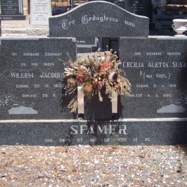 SPAMER Willem Jacobus 1910-1967 &amp; Cecilia Aletta KRIEL 1919-1993
