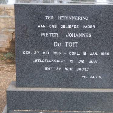 TOIT Pieter Johannes, Du 1895-1966