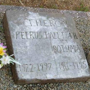 THERON Petrus I. 1922-1997 &amp; Aletta H. BOTHMA  1911-1995