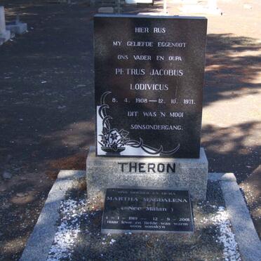 THERON Petrus Jacobus Lodivicus 1908-1971 &amp; Martha Magdalena MALAN 1919-2001