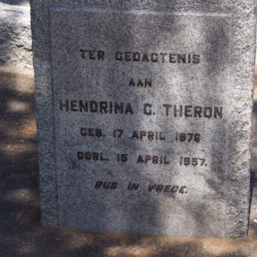 THERON Hendrina G. 1876-1957