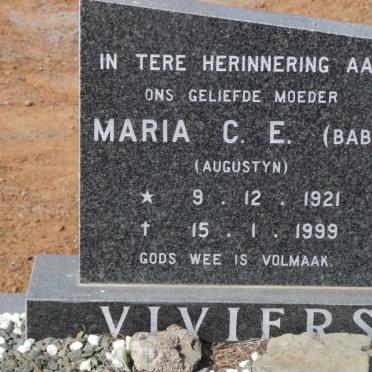 VIVIERS Maria C.E. nee AUGUSTYN 1921-1999