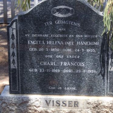 VISSER Charl Francois 1869-1959 &amp; Engela Helena HANEKOM 1870-1955
