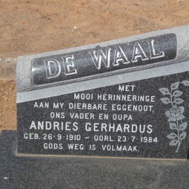 WAAL Andries Gerhardus , de 1910-1984