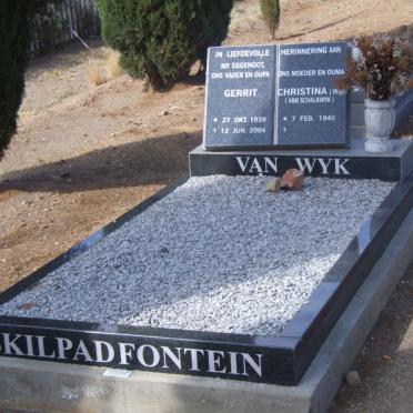 WYK Gerrit, van 1939-2004 &amp; Christina VAN SCHALKWYK 1940-