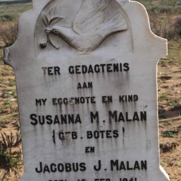 MALAN Susanna M. nee BOTES -1941 :: MALAN Jacobus J. -1941