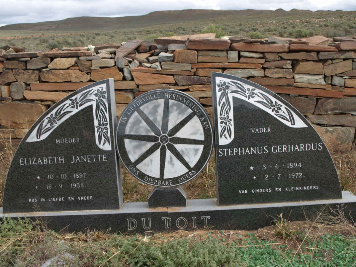 TOIT Stephanus Gerhardus, du 1894-1972 & Elizabeth Janette 1897-1938