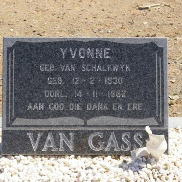 GASS Yvonne, van nee VAN SCHALKWYK 1930-1982