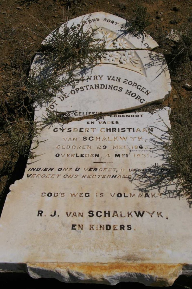 SCHALKWYK Gysbert Christiaan, van 1863-1931 & Rachel Jacoba DU TOIT 1866-1949
