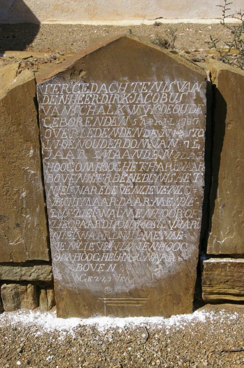 SCHALKWYK Dirk Jacobs, van 1787-18??