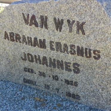 WYK Abraham Erasmus Johannes, van 1925-1982