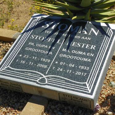 STOMAN Stoffel 1929-2008 &amp; Hester 1933-2017