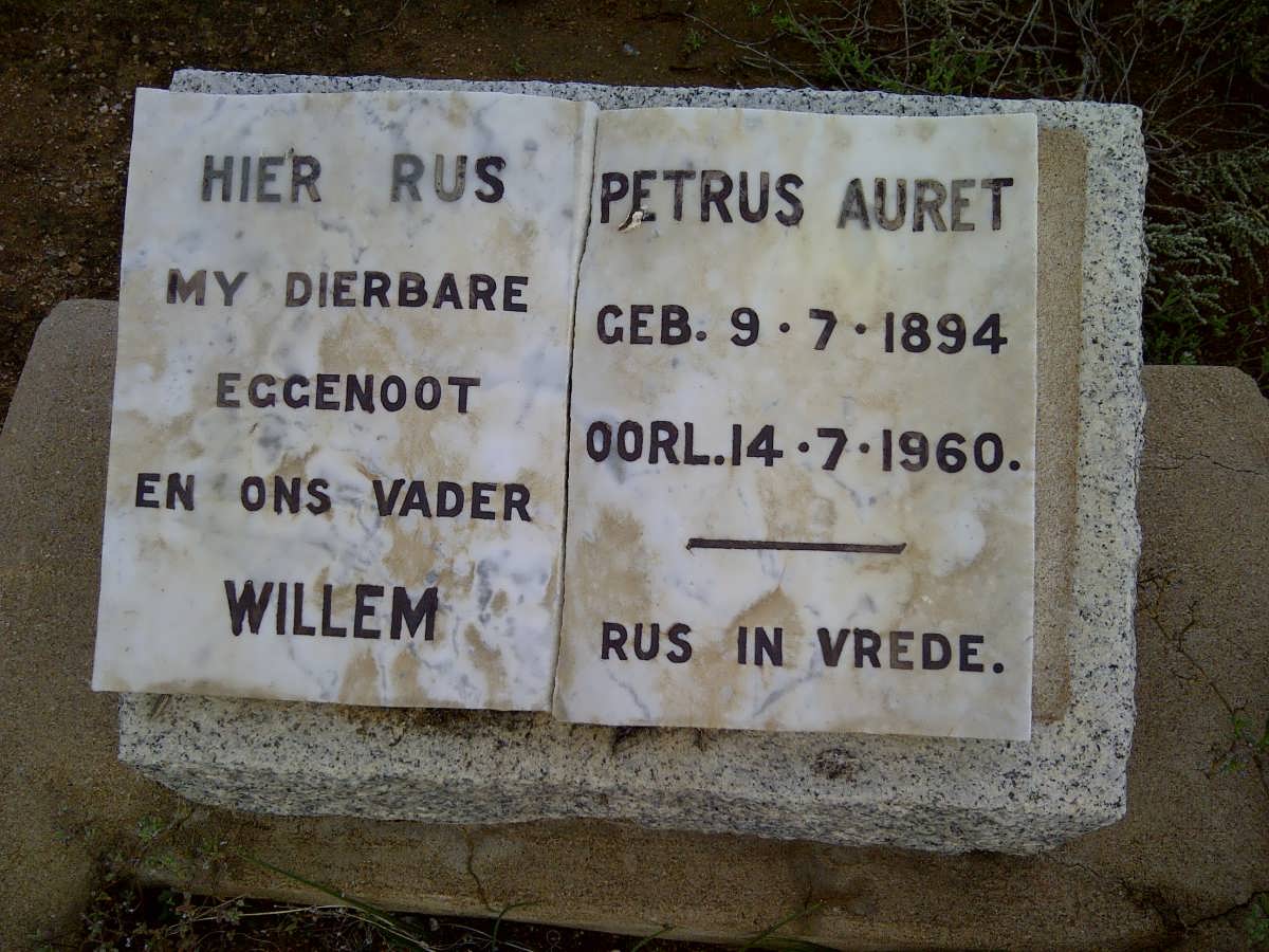 AURET Willem Petrus 1894-1960