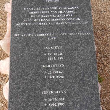 STEYN Tiekie nee OOSTHUIZEN 1927-1995