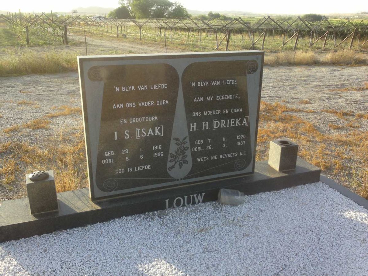 LOUW I.S. 1916-1996 & H.H. 1920-1987