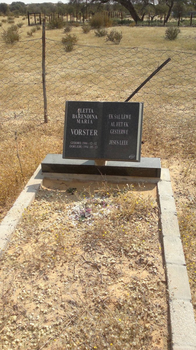 VORSTER Aletta Barendina Maria