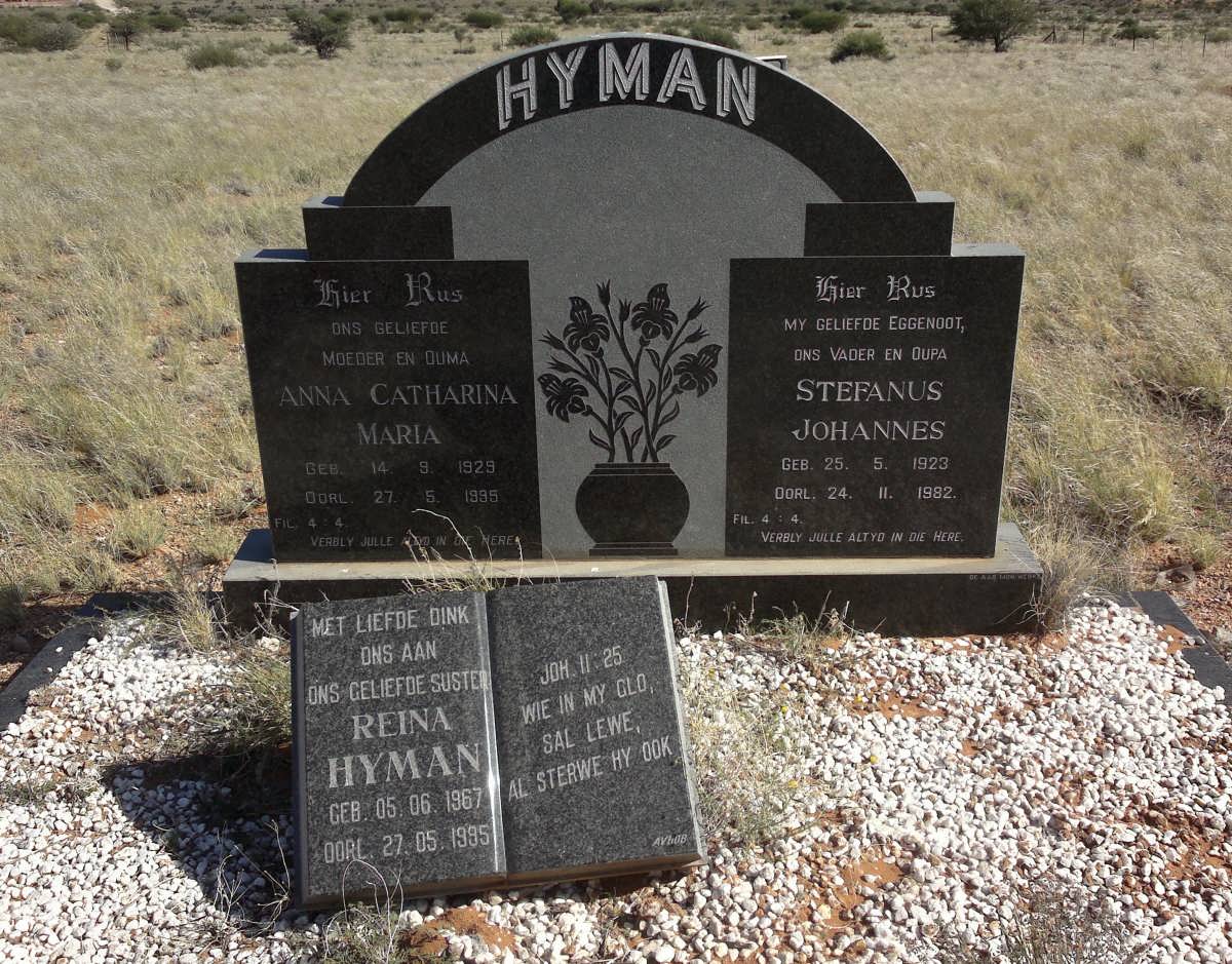HYMAN Stefanus Johannes 1923-1982 & Anna Catharina Maria 1929-1985 :: Reina 1967-1995