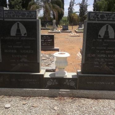 HANEKOM Hendrik Andries 1889-1961 &amp; Elsie Sophia DU PLESSIS 1897-1952